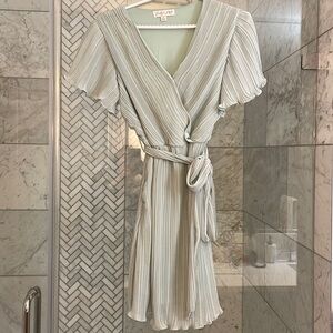 Light teal flowy mini dress